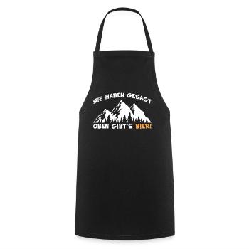 Wandern | Lustige Wander Sprüche Geschenke - Kochschürze - Schwarz - Vorne - AI Model Male 185 dark (185cm)