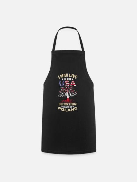 Drapeau polonais Polska - Tablier de cuisine - noir
