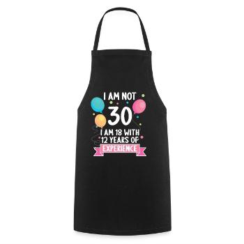 30 years old 30 year old 30 year old 30th birthday - Cooking Apron - black - Front - AI Model Male 185 dark (185cm)