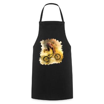 BMX Sport Bike - Cooking Apron - black - Front - AI Model Male 185 dark (185cm)