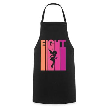 8e anniversaire fille fée - Tablier de cuisine - noir - Devant - AI Model Male 185 dark (185cm)