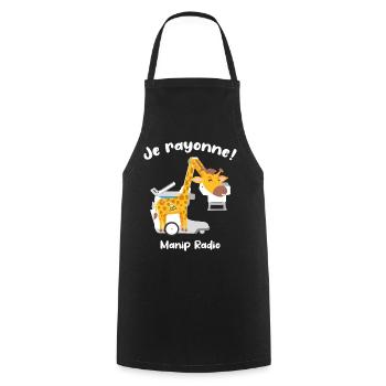 Je rayonne Manip radio Girafe Radiologie médicale - Tablier de cuisine - noir - Devant - AI Model Male 185 dark (185cm)