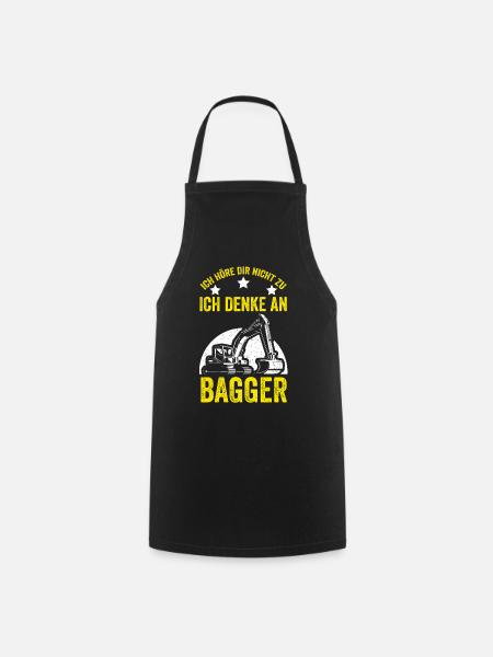 Baggern Baggerfahrer Bagger - Kochschürze - Schwarz