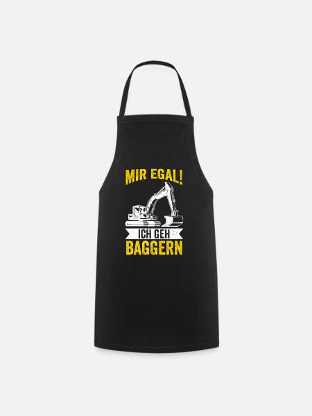 Baggern Baggerfahrer Tiefbauer Bagger - Kochschürze - Schwarz
