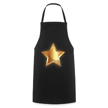 Poinsettia - Cooking Apron - black - Front - AI Model Male 185 dark (185cm)