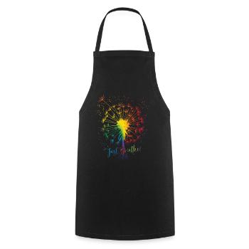 Just Pusteblume Breathe Regenbogen LBGT Sarkasmus - Kochschürze - Schwarz - Vorne - AI Model Male 185 dark (185cm)