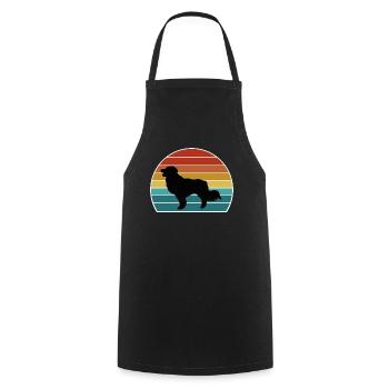 Kooikerhondje Dog Silhouette Vintage Sunset pour Do - Tablier de cuisine - noir - Devant - AI Model Male 185 dark (185cm)
