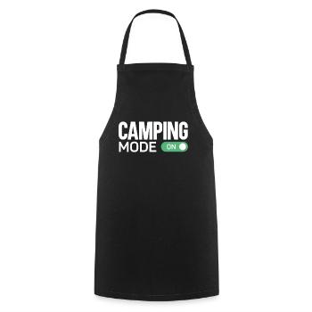Camping Mode On Tent - Kochschürze - Schwarz - Vorne - AI Model Male 185 dark (185cm)