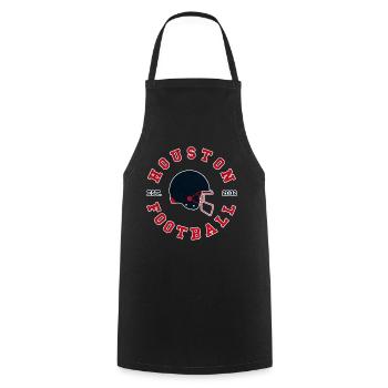 Houston Football Retro Logo - Kochschürze - Schwarz - Vorne - AI Model Male 185 dark (185cm)