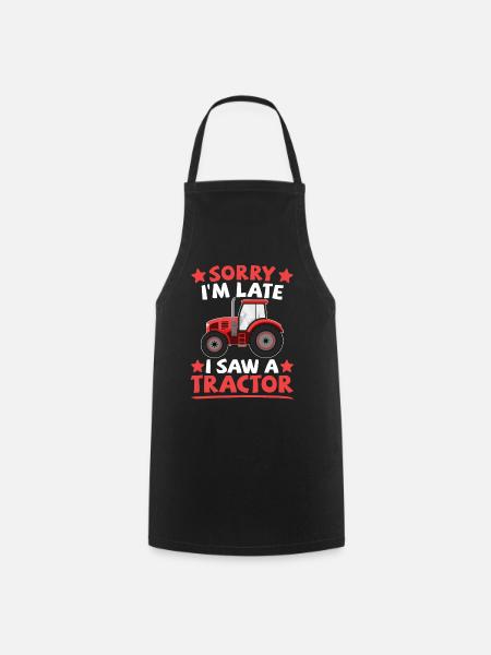Tractor Tractor Farmer Farm Tractor Driver - Cooking Apron - black
