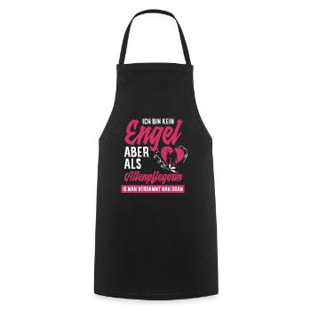 Pflegeberuf Spruch Geschenk Altenpflegerin - Kochschürze - Schwarz - Vorne - AI Model Male 185 dark (185cm)