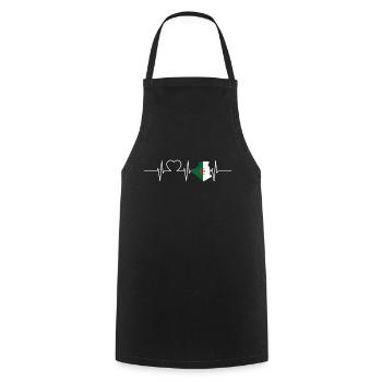 Algeria Heartbeat Flag Vintage Algeria - Cooking Apron - black - Front - AI Model Male 185 dark (185cm)