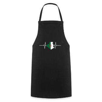 Algeria Heartbeat Flag Vintage Algeria - Cooking Apron - black - Front - AI Model Male 185 dark (185cm)