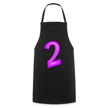 Zwei - Nummer 2 - Kochschürze - Schwarz - Vorne - AI Model Male 185 dark (185cm)
