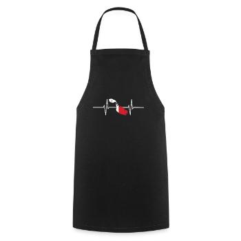 Malte Battements de cœur Drapeau Vintage Malte - Tablier de cuisine - noir - Devant - AI Model Male 185 dark (185cm)