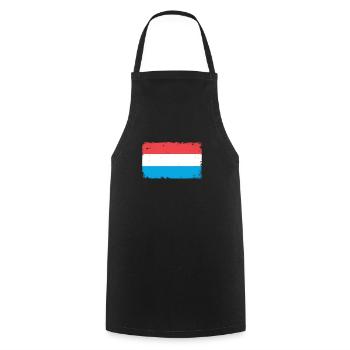 Luxembourg Herzschlag Flagge Vintage Luxembourg - Tablier de cuisine - noir - Devant - AI Model Male 185 dark (185cm)