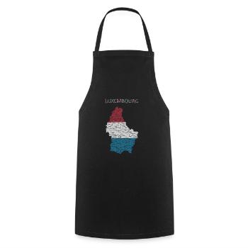 Luxembourg Map Flag - Cooking Apron - black - Front - AI Model Male 185 dark (185cm)