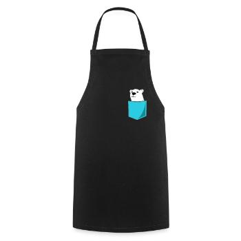Ours polaire Ours polaire Ours en poitrine Pocket Print Cadeau - Tablier de cuisine - noir - Devant - AI Model Male 185 dark (185cm)