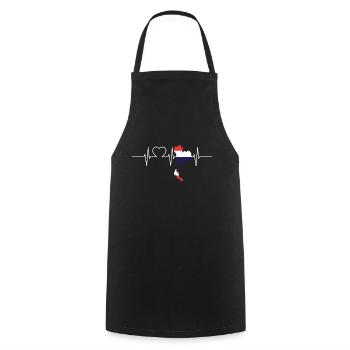 Thaïlande Heartbeat Flag Vintage Thaïlande - Tablier de cuisine - noir - Devant - AI Model Male 185 dark (185cm)