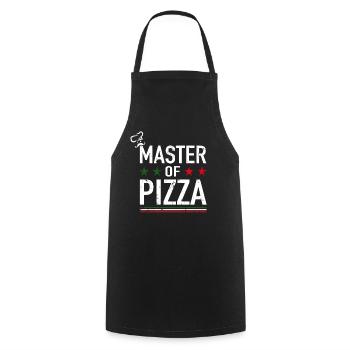 Italy Pizza Master Chef - Master Of Pizza - Cooking Apron - black - Front - AI Model Male 185 dark (185cm)