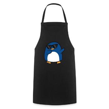 Lustiger Pinguin-Liebhaber tupfender Pinguin - Kochschürze - Schwarz - Vorne - AI Model Male 185 dark (185cm)
