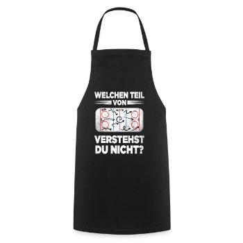 Eishockey Trainer Eishockeyspieler Lustiger Coach - Kochschürze - Schwarz - Vorne - AI Model Male 185 dark (185cm)