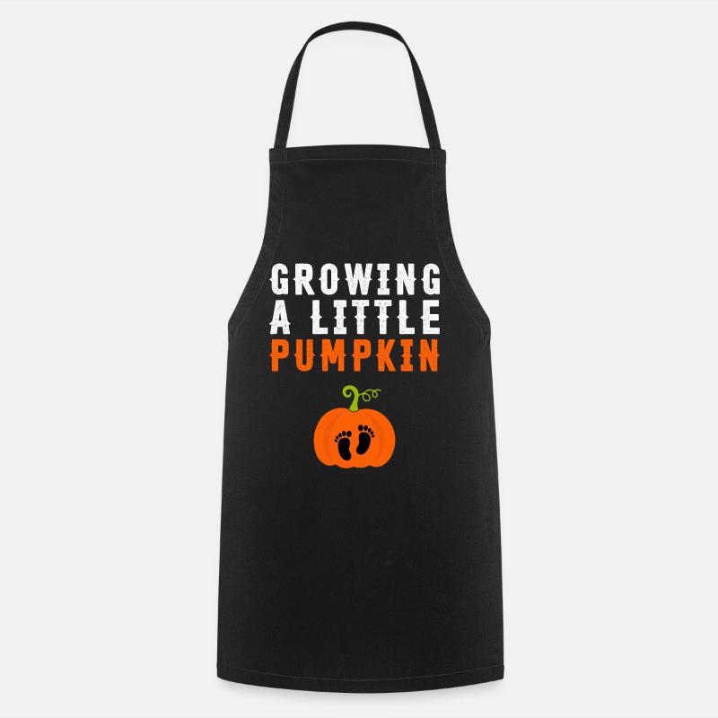 Growing a Little Pumpkin - Cooking Apron - black