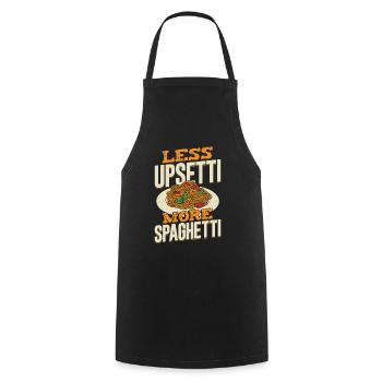 Spaghetti Bolognese Noodles Food Gift - Cooking Apron - black - Front - AI Model Male 185 dark (185cm)