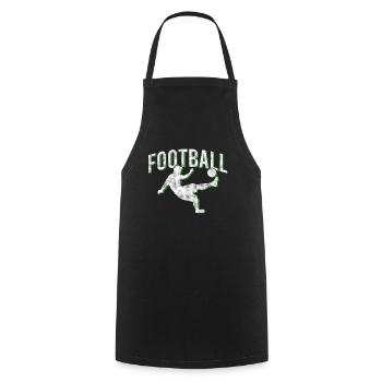 Football football - Cooking Apron - black - Front - AI Model Male 185 dark (185cm)