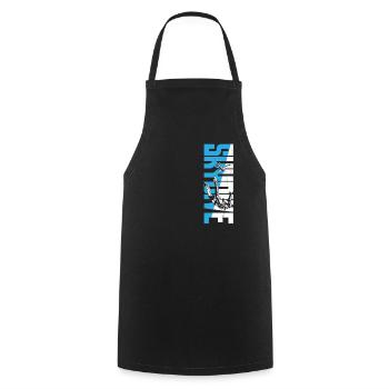 Skydiving Skydive - Cooking Apron - black - Front - AI Model Male 185 dark (185cm)
