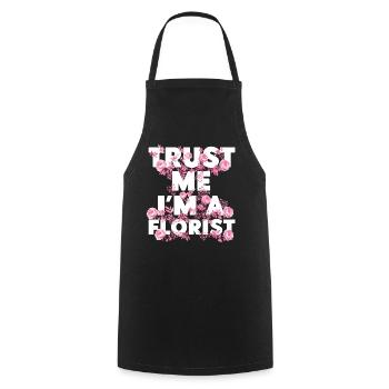 Florist Flower Bouquet Floral - Cooking Apron - black - Front - AI Model Male 185 dark (185cm)
