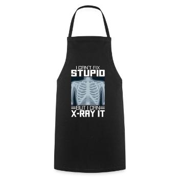 I CAN T FIX STUPID BUT I CAN X RAY IT - Kochschürze - Schwarz - Vorne - AI Model Male 185 dark (185cm)
