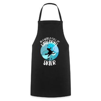 Ski skiing Skiers Skiing Holidays - Cooking Apron - black - Front - AI Model Male 185 dark (185cm)