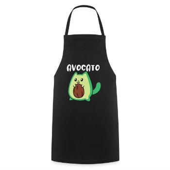 Avocato Lustige Avocado Liebhaber Katze - Kochschürze - Schwarz - Vorne - AI Model Male 185 dark (185cm)