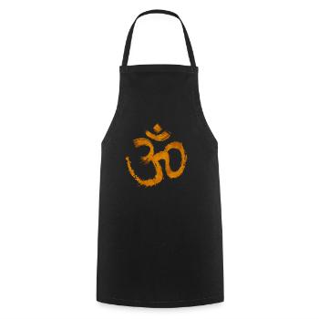 Om Symbole Zen Méditation Bouddhisme Artistique - Tablier de cuisine - noir - Devant - AI Model Male 185 dark (185cm)