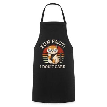 Fun Fact I Dont Care Funny fact i don't care tee - Cooking Apron - black - Front - AI Model Male 185 dark (185cm)