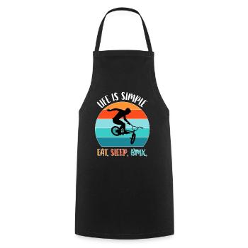 Le BMX - Tablier de cuisine - noir - Devant - AI Model Male 185 dark (185cm)