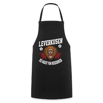 Leverkusen fait un cadeau aux fans de football de Niederrhein - Tablier de cuisine - noir - Devant - AI Model Male 185 dark (185cm)
