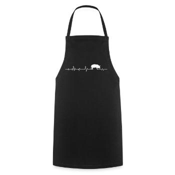 Pig Pigs - Cooking Apron - black - Front - AI Model Male 185 dark (185cm)