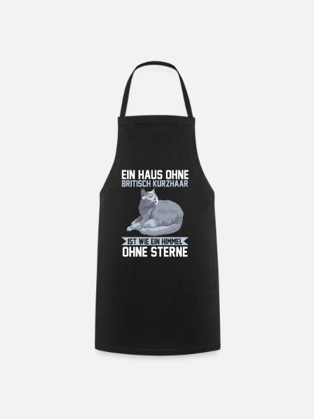 Britisch Kurzhaar Katzen - Kochschürze - Schwarz