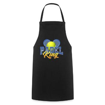Padel King pour les joueurs de padel - Tablier de cuisine - noir - Devant - AI Model Male 185 dark (185cm)