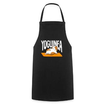 Yoga Guinea Pig Mediation Gift - Cooking Apron - black - Front - AI Model Male 185 dark (185cm)