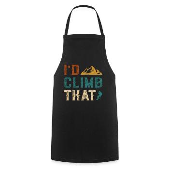 Rock Climbing Mountain Climber Bouldering - Cooking Apron - black - Front - AI Model Male 185 dark (185cm)
