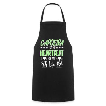 Capoeira - Tablier de cuisine - noir - Devant - AI Model Male 185 dark (185cm)