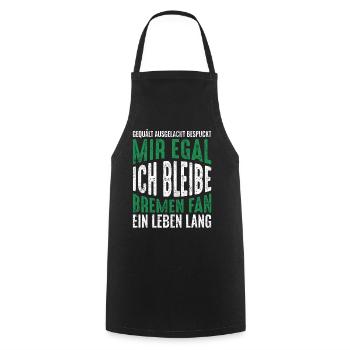 Bremen | Bremen Fan - Kochschürze - Schwarz - Vorne - AI Model Male 185 dark (185cm)