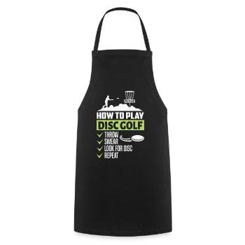 COMMENT JOUER AU DISC GOLF - Tablier de cuisine - noir - Devant - AI Model Male 185 dark (185cm)