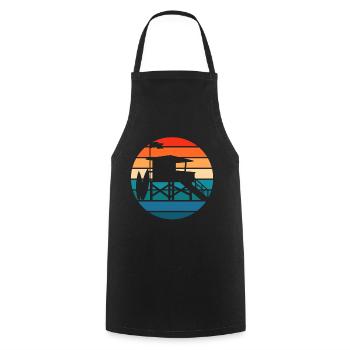 Sauveteur Natation Nageurs Plage Piscine - Tablier de cuisine - noir - Devant - AI Model Male 185 dark (185cm)
