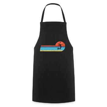 Volleyball Ball Volleyball Player Vintage Volleyball - Cooking Apron - black - Front - AI Model Male 185 dark (185cm)