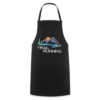 Trail Running - Cooking Apron - black - Front - AI Model Male 185 dark (185cm)