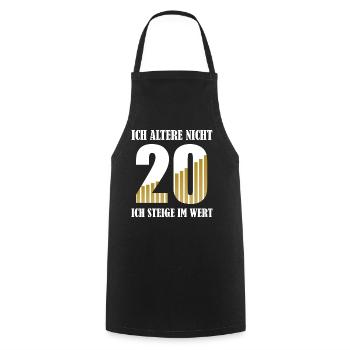 20 Jahre Geburtstag Spruch Frauen Männer Geschenk - Kochschürze - Schwarz - Vorne - AI Model Male 185 dark (185cm)
